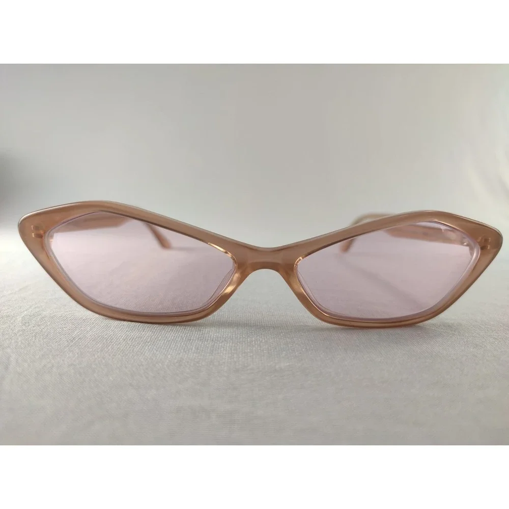 Amelia E. Peach Nude Narrow Cat Eye Eyeglass Frames 56-15-145‎ Hand Made